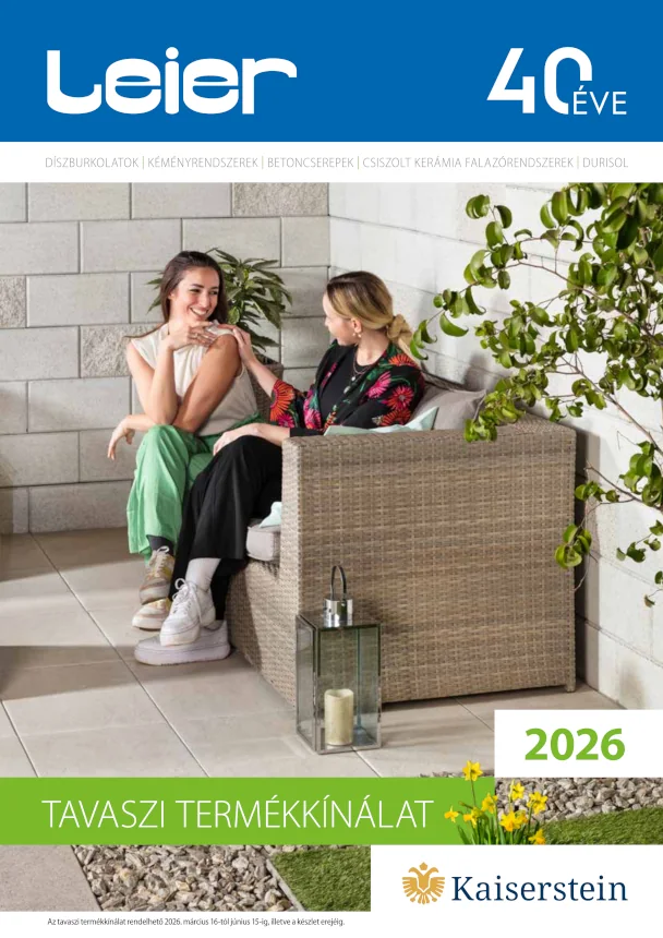 Leier Tavaszi Építőanyag kínálat