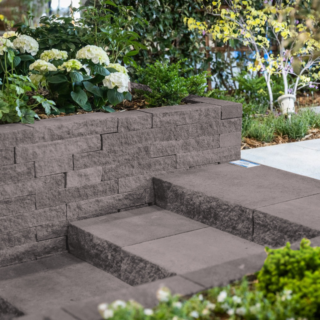 Leier Castrum lépcsőblokk | Füstantracit Satírozott