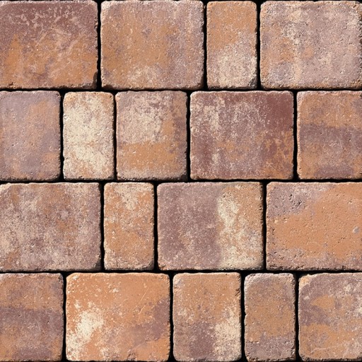 Lávavörös Semmelrock "C" kő | Térkő - szín minta