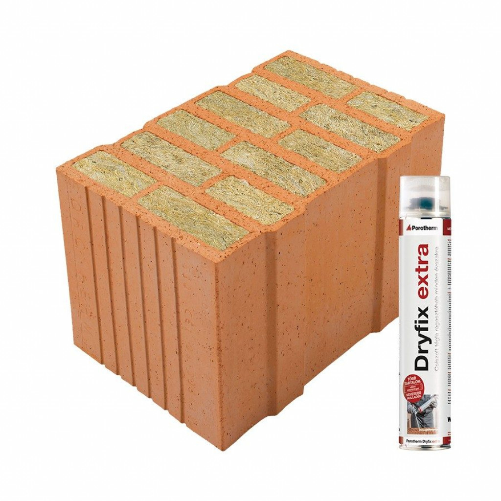 Wienerberger Porotherm 38 Thermo Rapid tégla Dryfix
