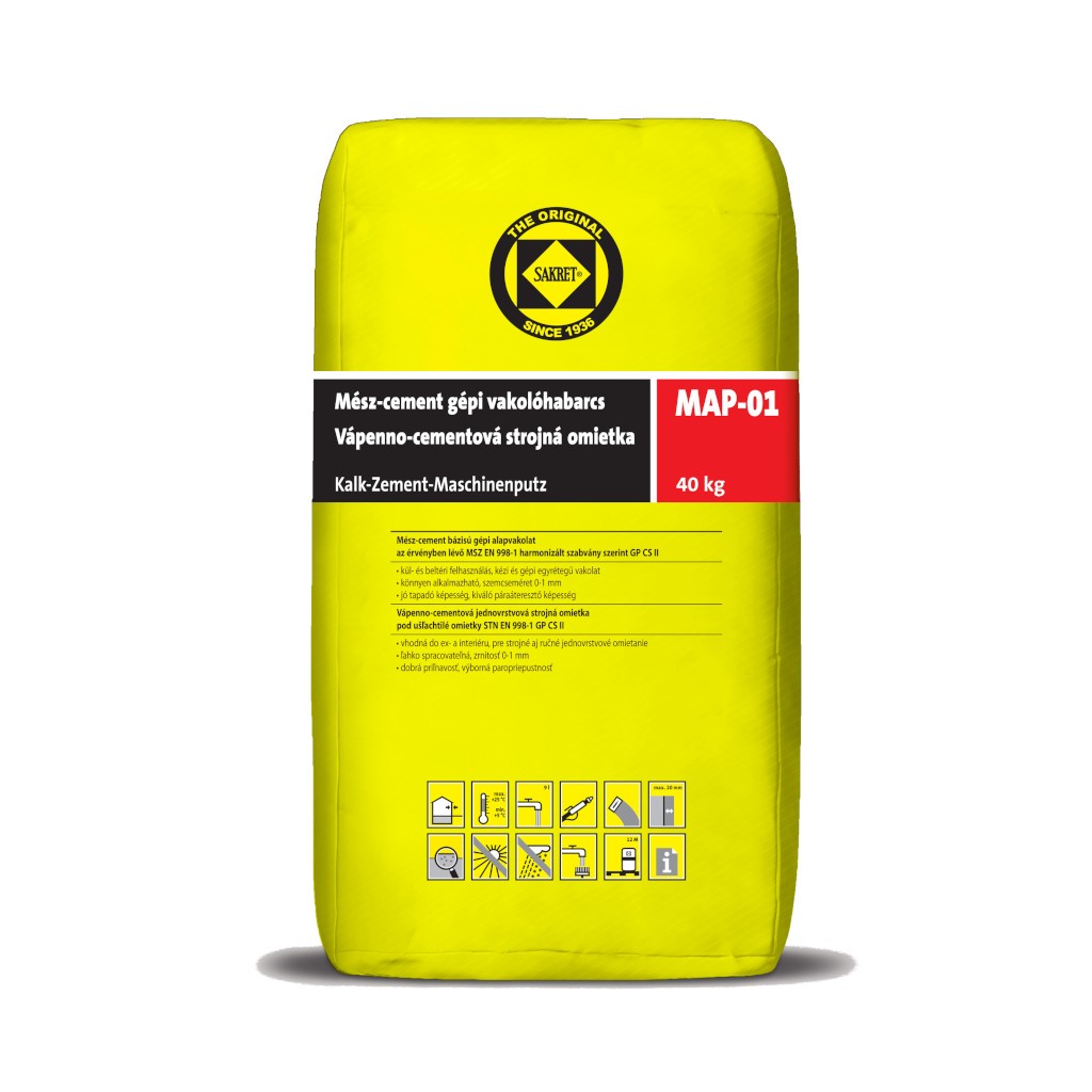 Sakret MAP-L1 Mész-cement könnyűvakolat
