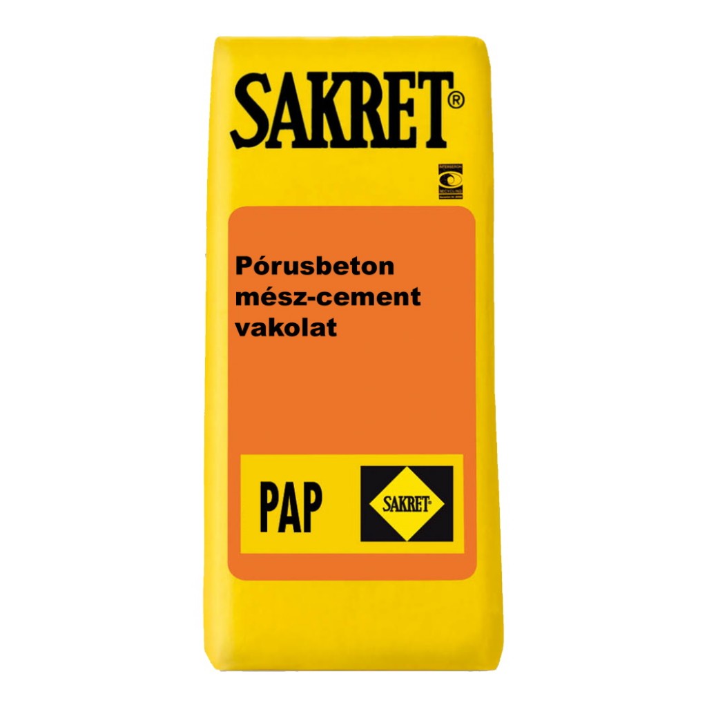 Sakret PAP Pórusbeton mész-cement vakolat