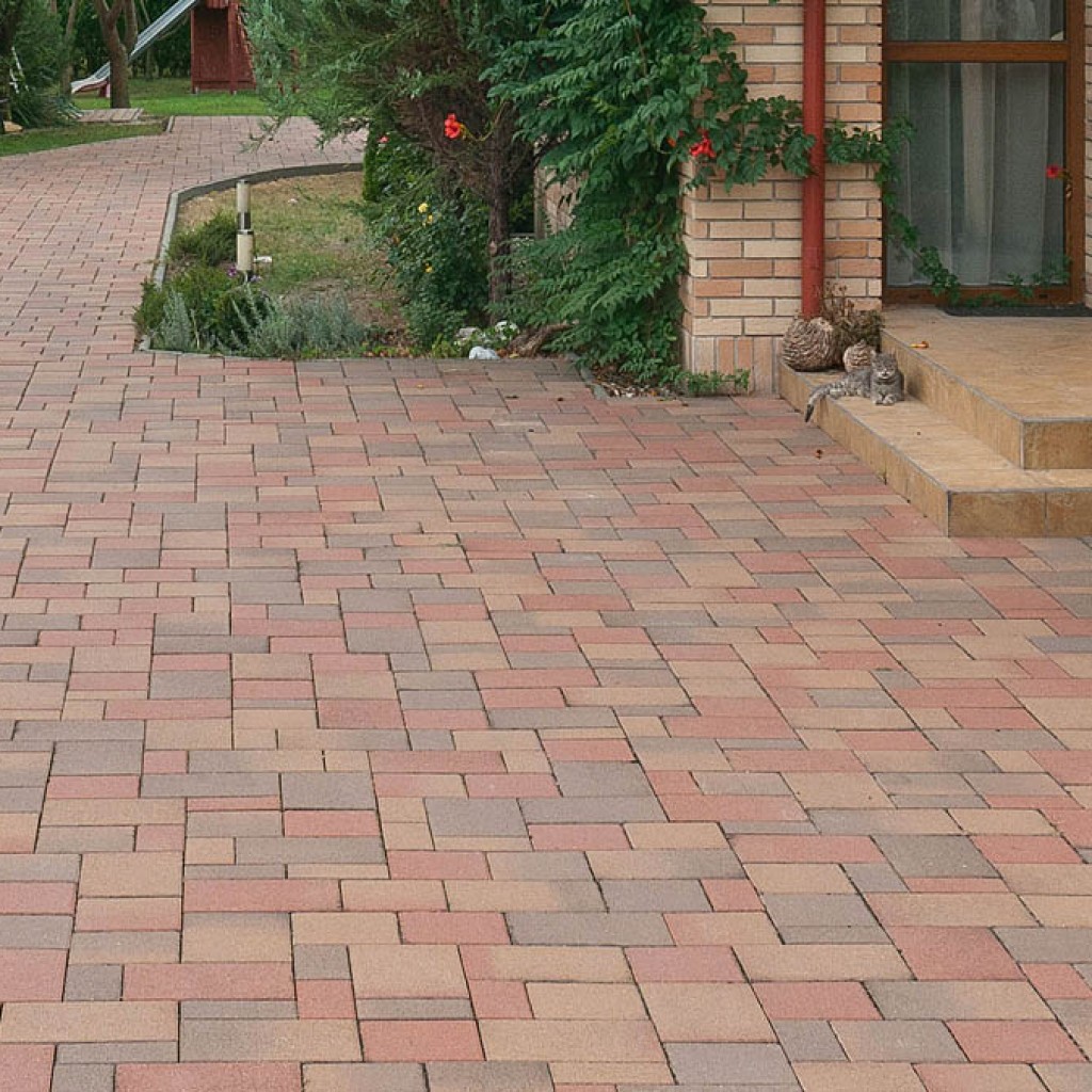 Semmelrock Citytop Kombi térkő | Vörös-barna