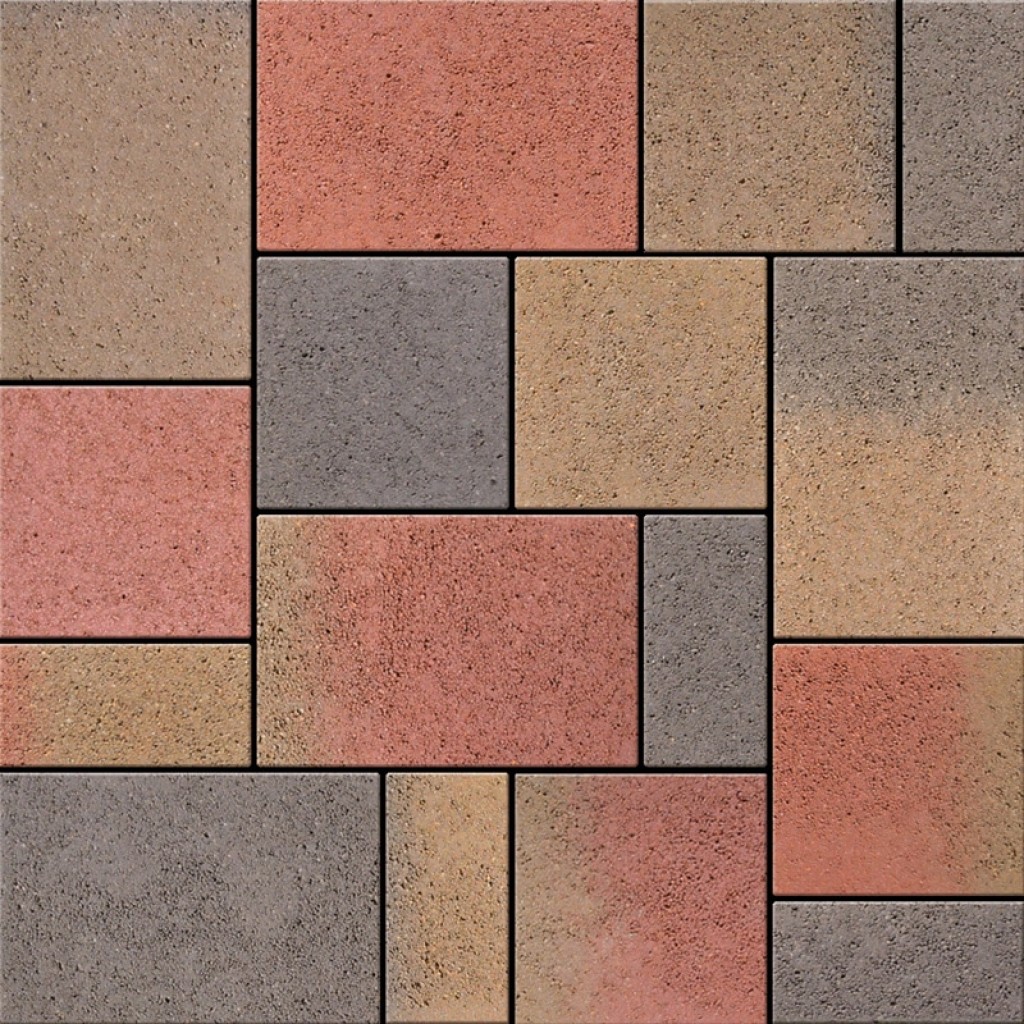 Semmelrock Citytop Kombi térkő | Vörös-barna