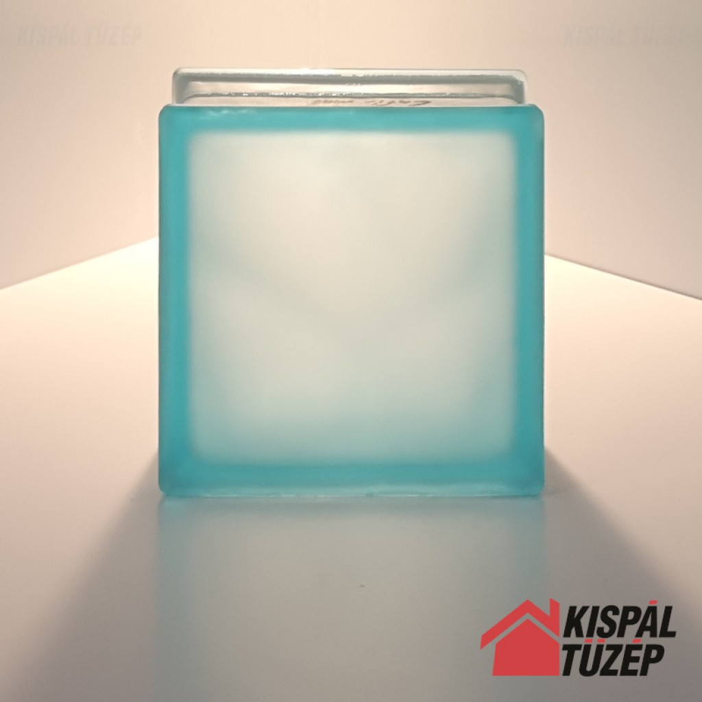 Azúrkék savmart üvegtégla