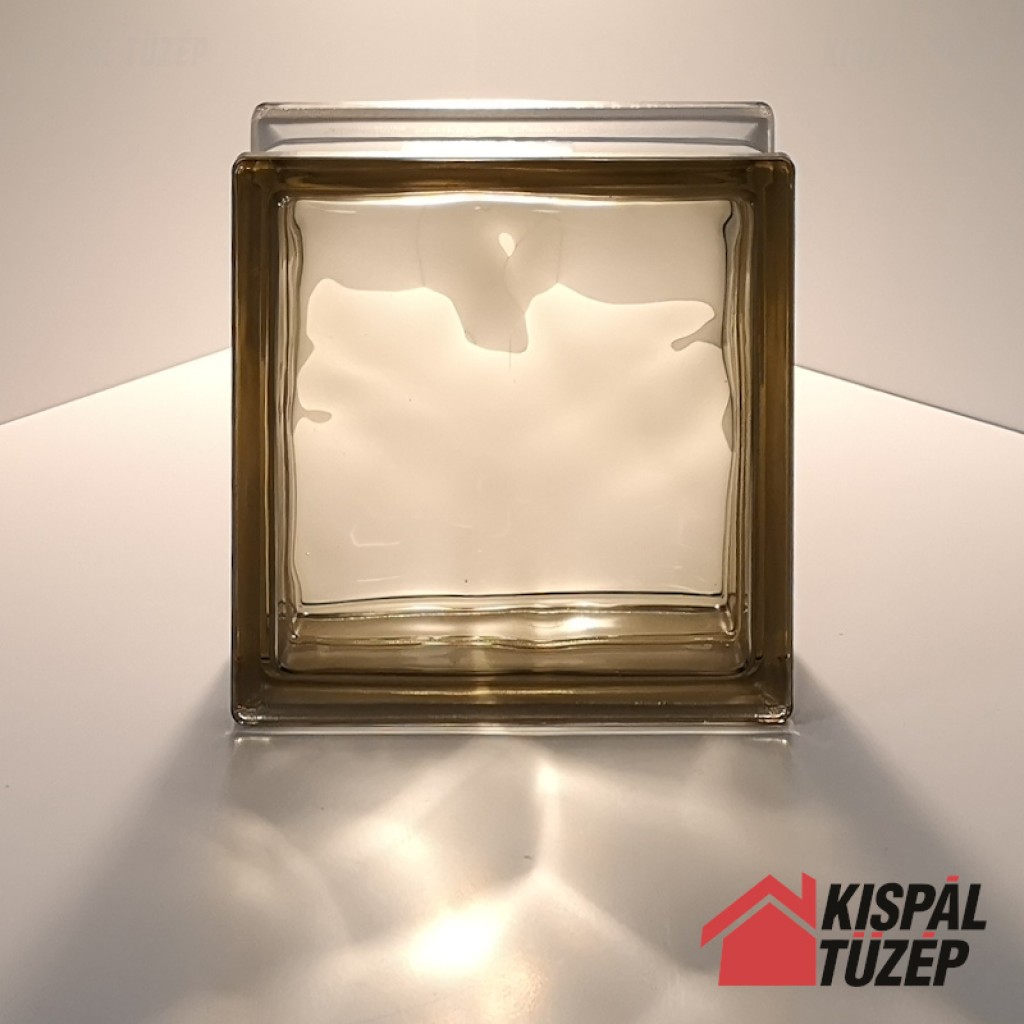 Barna átlátszó üvegtégla