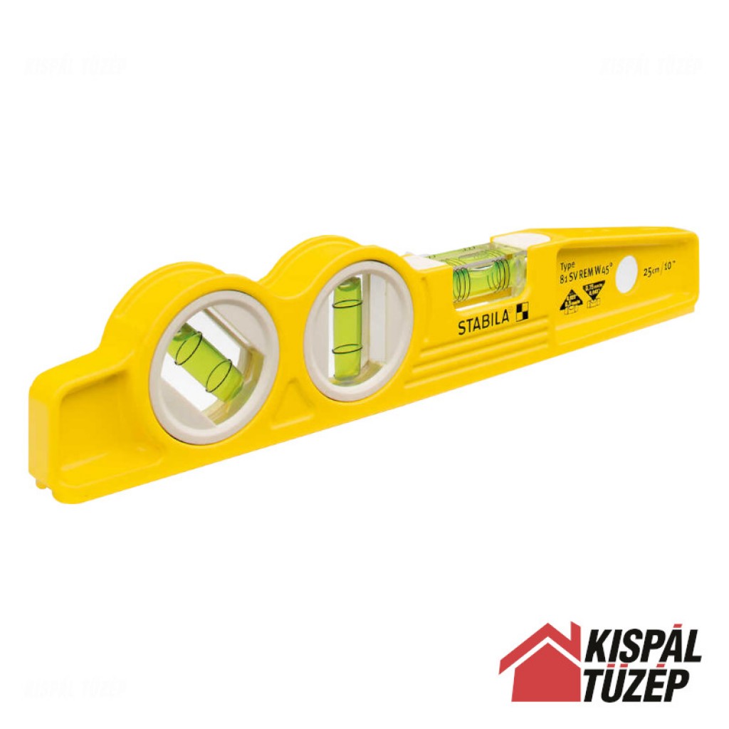 Stabila Mágneses Vízmérték 45° Libellával | Sárga