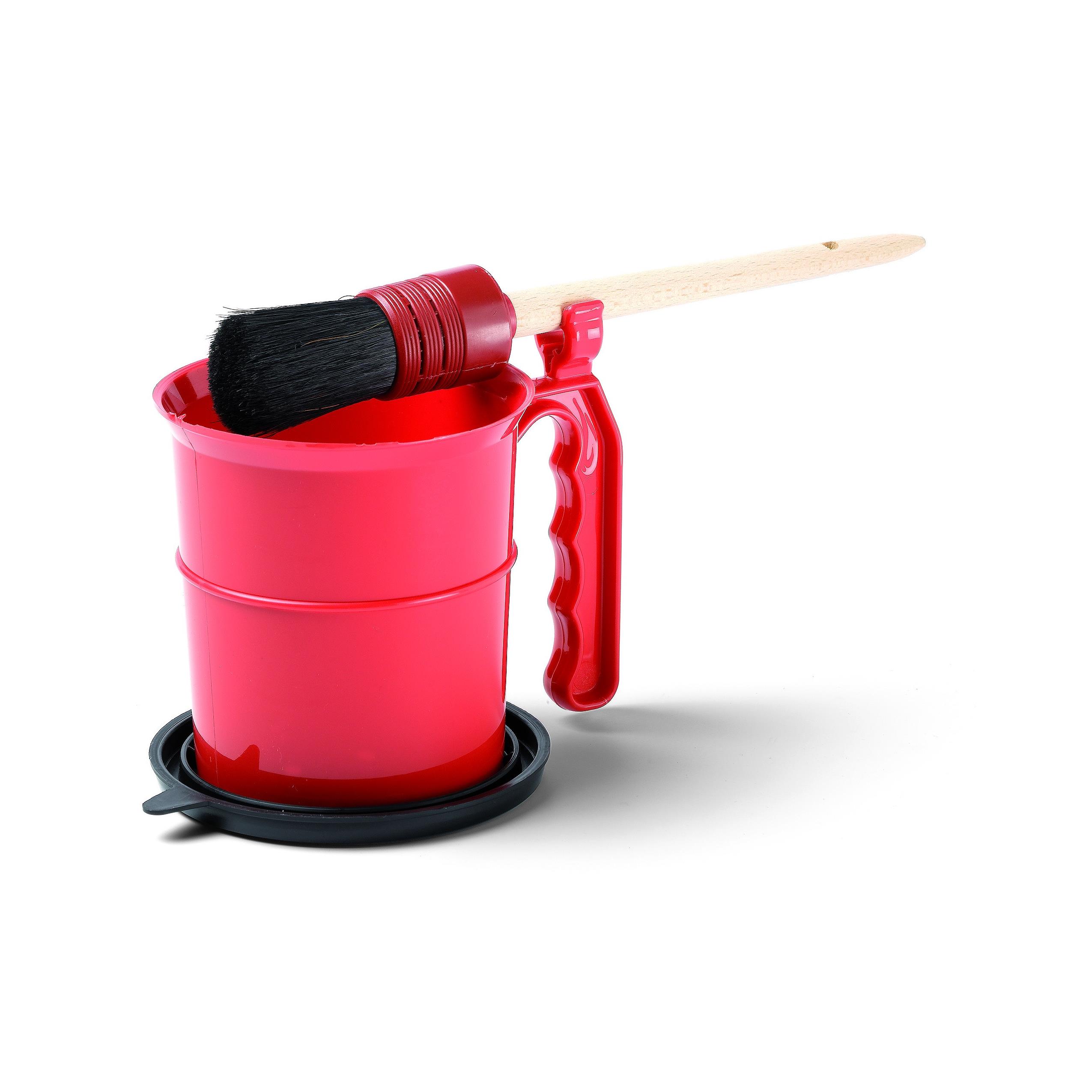 Schuller Festékedény ecsettartóval | Piros