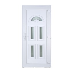 Selyemfényű fehér Temze, 5 üveges | Bejárati ajtó