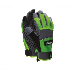 Fekete-zöld Stalco Szintetikus kesztyű