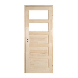 Natúr Zebra 5, felül üvegezhető | Beltéri ajtó