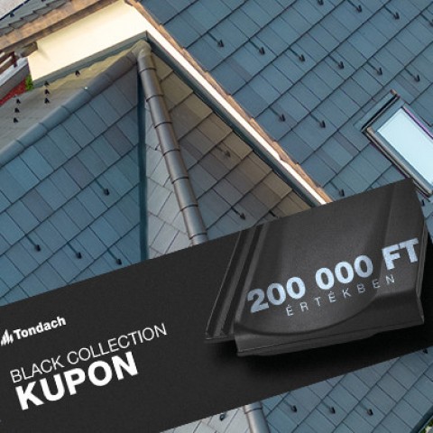Tondach Kupok Hetek - Black Collection Kupon Tetőcserepek