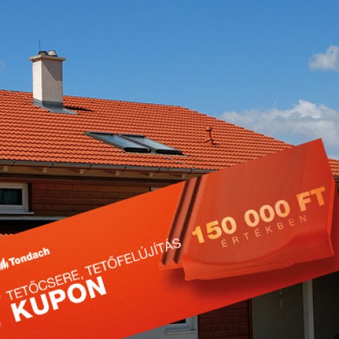 Tondach Kupok Hetek, tetőcsere kupon